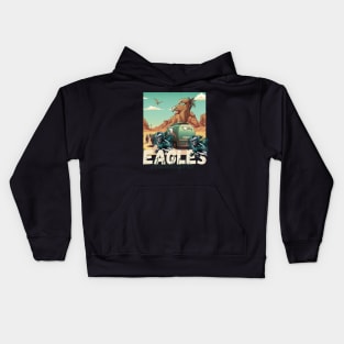 Philadelphia eagles football player graphic design cartoon style beautiful artwork Kids Hoodie